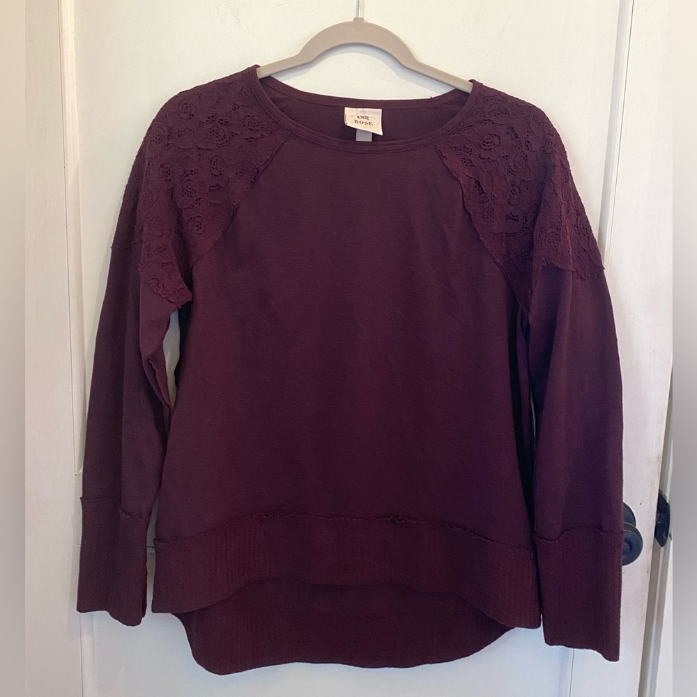 Knox Rose Boho Lace Accent Top
